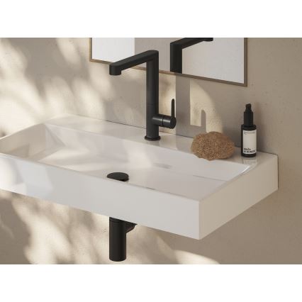 Ravak X070183 - Grifo monomando para lavabo PURI 26,9 cm negro
