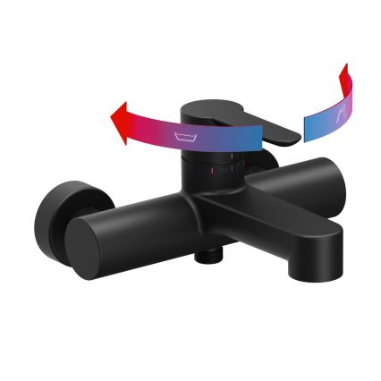 Ravak X070185 - Grifo de bañera PURI negro