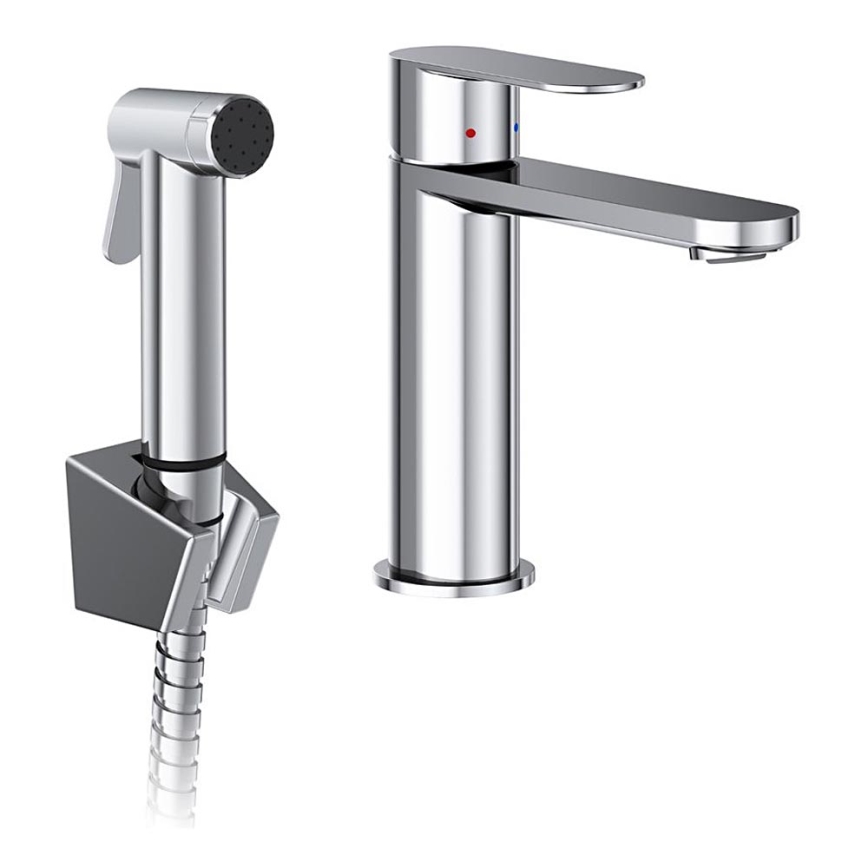 Ravak X070450 - Grifo para lavabo con ducha de bidé CHROME cromo brillante