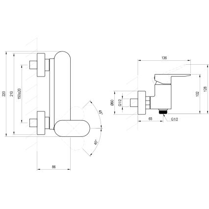 Ravak X070452 - Grifo de ducha CHROME cromo brillante