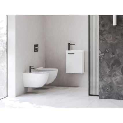 Ravak X070465 - Mezclador monomando para bidé CHROME, acabado negro