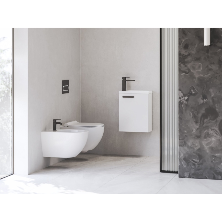 Ravak X070465 - Mezclador monomando para bidé CHROME, acabado negro