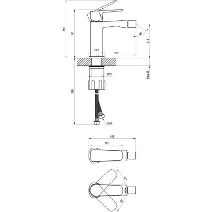 Ravak X070475 - Grifo para bidé LIFE, cromo brillante