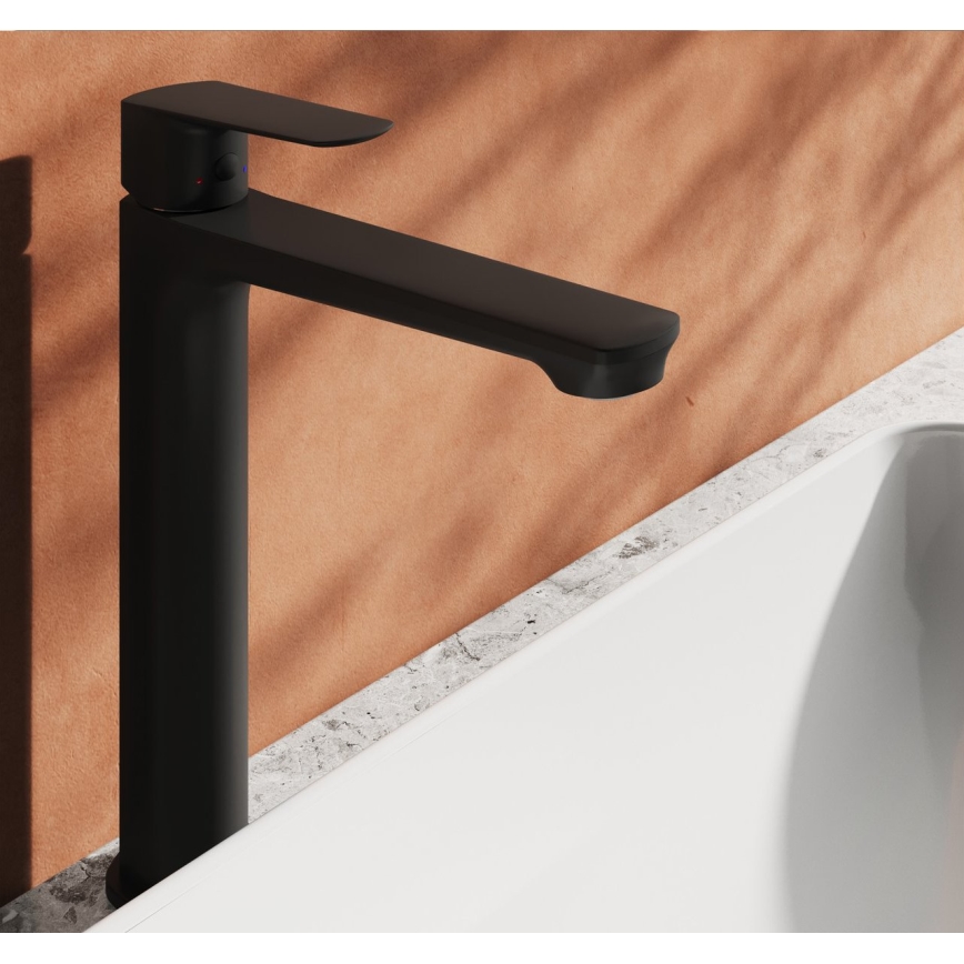 Ravak X070478 - Grifo de lavabo LIFE 28 cm negro