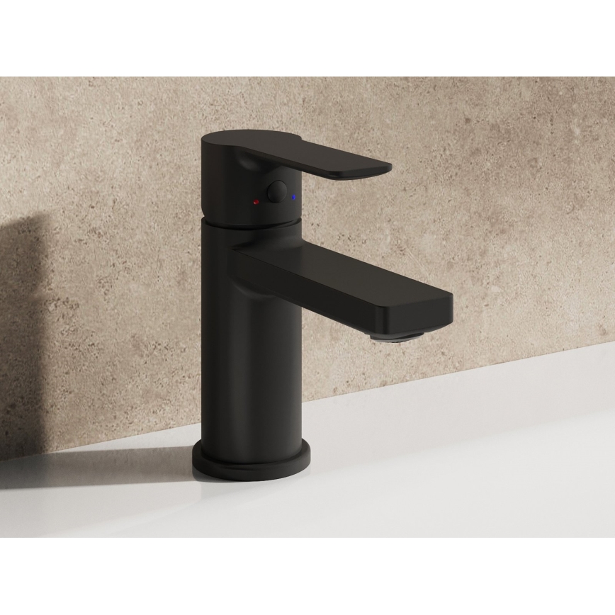 Ravak X070488 - Grifo de lavabo SOLAR 13,5 cm negro