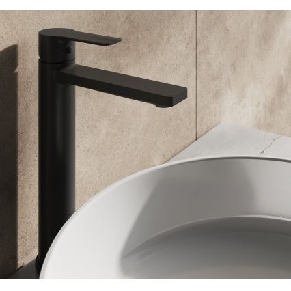 Ravak X070490 - Grifo de lavabo SOLAR 29 cm negro