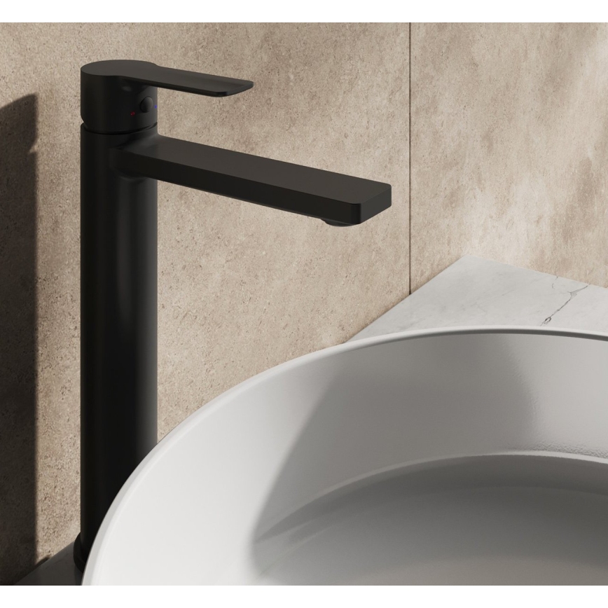 Ravak X070490 - Grifo de lavabo SOLAR 29 cm negro
