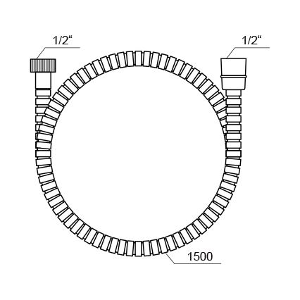Ravak X07P006 - Manguera de ducha 150 cm, cromo brillante