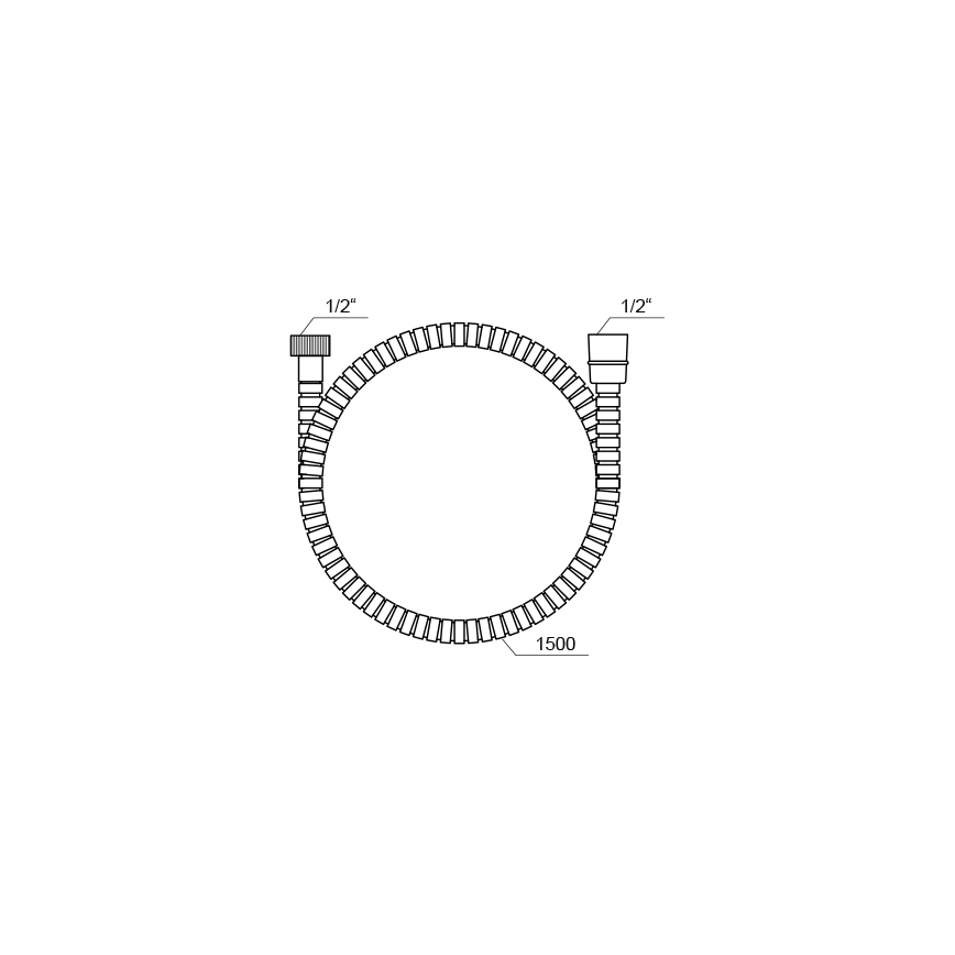 Ravak X07P006 - Manguera de ducha 150 cm, cromo brillante