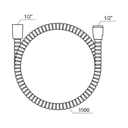 Ravak X07P065 - Manguera de ducha de plástico, 150 cm, acabado cromado brillante