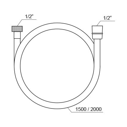 Ravak X07P176 - Manguera de ducha de plástico, 150 cm, cromo brillante