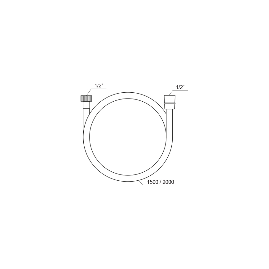 Ravak X07P176 - Manguera de ducha de plástico, 150 cm, cromo brillante