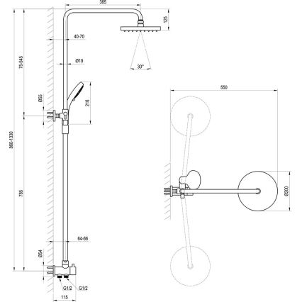 Ravak X07P232 - Kit de ducha en cromo brillante