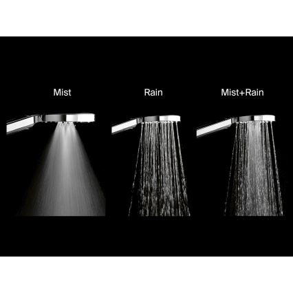 Ravak X07P233 - Alcachofa de ducha FLAT con botón, acabado cromado brillante