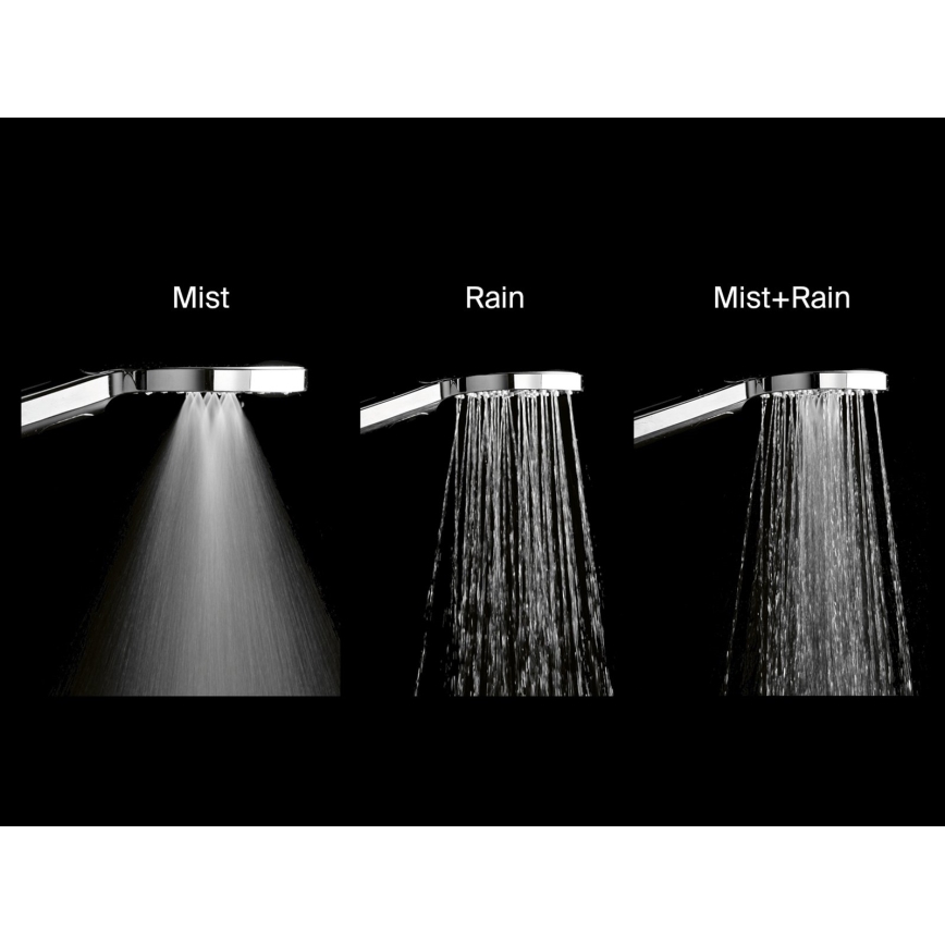 Ravak X07P233 - Alcachofa de ducha FLAT con botón, acabado cromado brillante