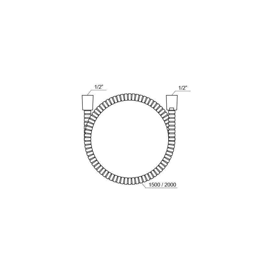 Ravak X07P340 - Manguera de ducha 150 cm, acabado cromo brillante