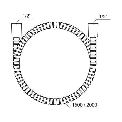 Ravak X07P341 - Manguera de ducha 200 cm cromo brillante
