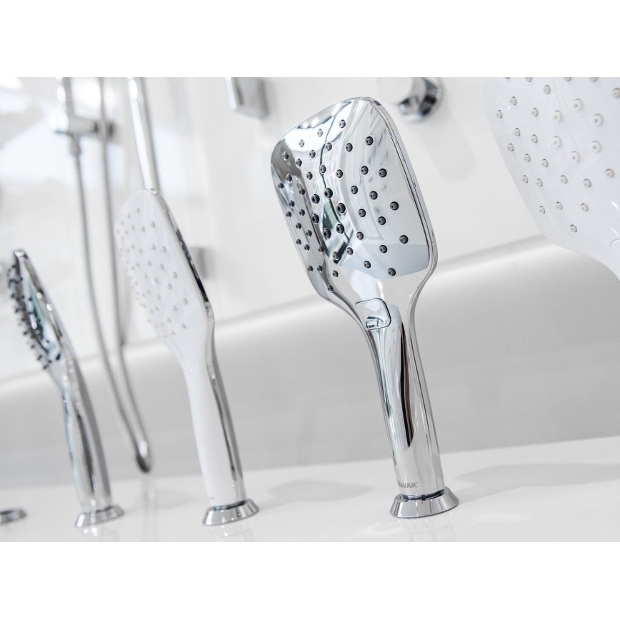 Ravak X07P348 - Ducha de mano con pulsador, cromo brillante