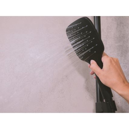 Ravak X07P569 - Ducha de mano con pulsador, color negro
