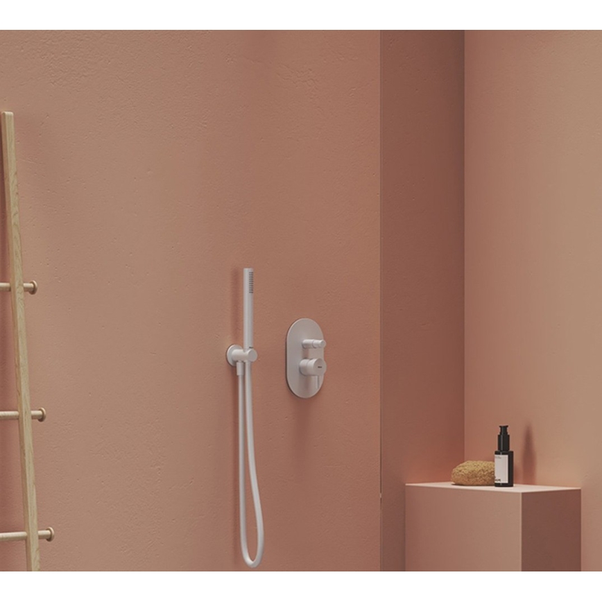 Ravak X07P682 - Ducha de mano blanca mate