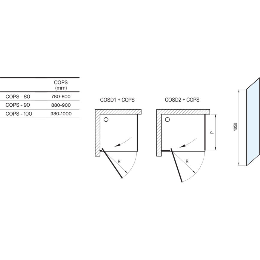 Ravak X9VVA0A00Z1 - Mampara de ducha fija COOL en cromo brillante