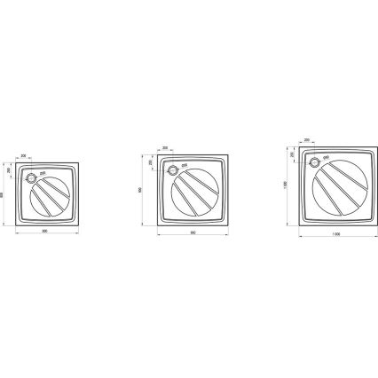Ravak XA037701010 - Plato de ducha cuadrado PERSEUS 90x90 cm blanco