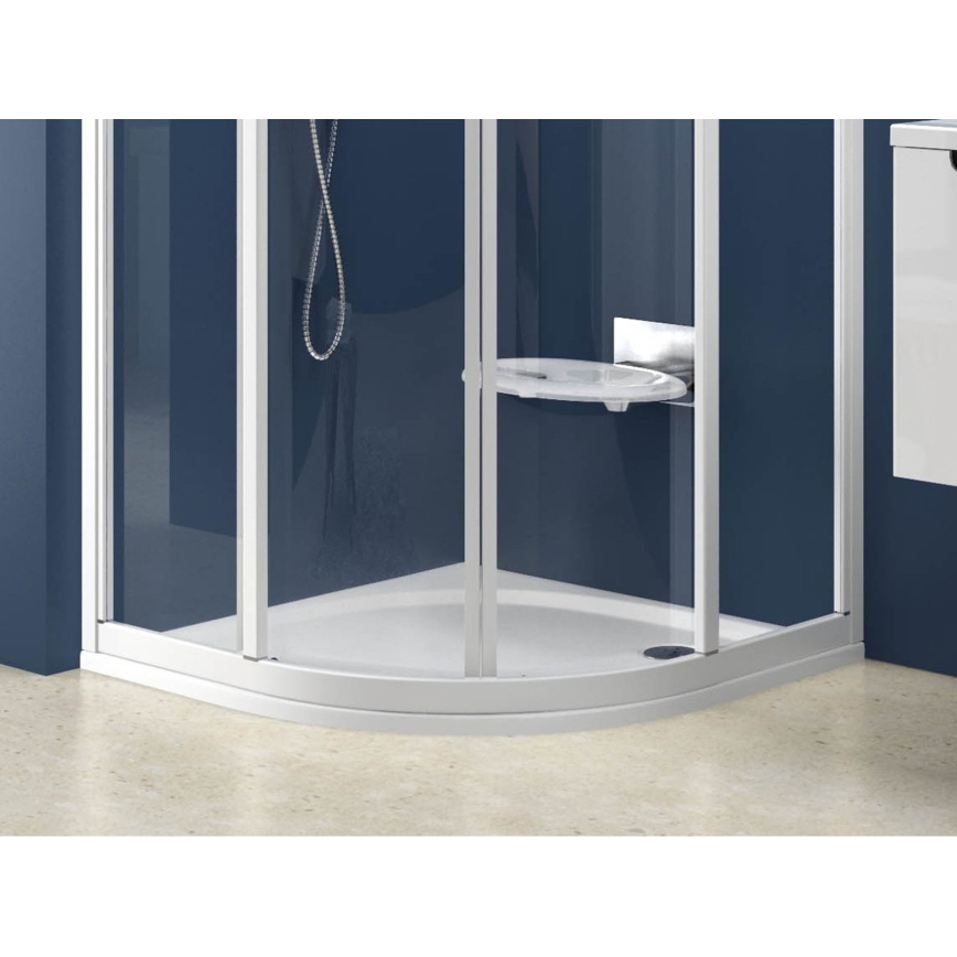 Ravak XA237711010 - Plato de ducha en cuarto de círculo ELIPSO 90 x 90 cm blanco