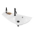 Ravak XJ1L1100000 - Lavabo suspendido AVOCADO 85x45 cm mármol fundido/blanco