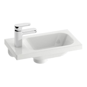 Ravak XJGL1100000 - Lavabo suspendido CHROME 40x22 cm mármol fundido/blanco