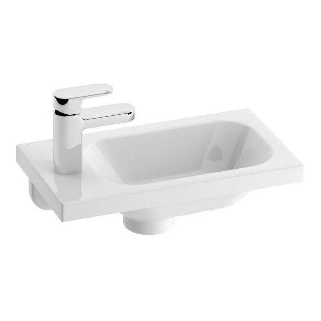 Ravak XJGL1100000 - Lavabo suspendido CHROME 40x22 cm mármol fundido/blanco