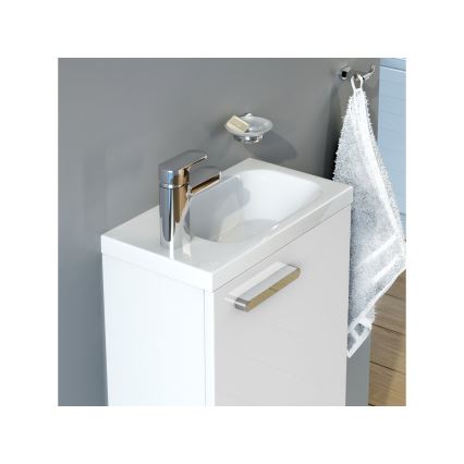 Ravak XJGL1100000 - Lavabo suspendido CHROME 40x22 cm mármol fundido/blanco