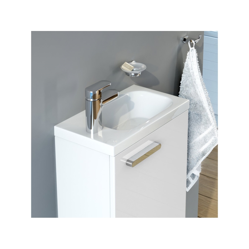 Ravak XJGL1100000 - Lavabo suspendido CHROME 40x22 cm mármol fundido/blanco