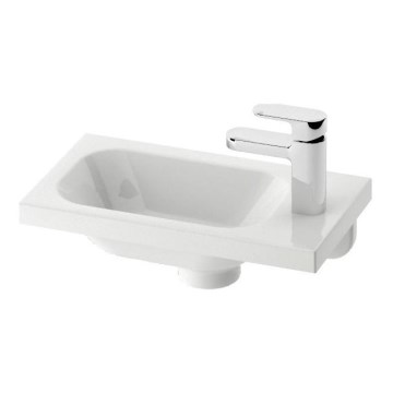 Ravak XJGP1100000 - Lavabo suspendido CHROME 40x22 cm mármol fundido/blanco