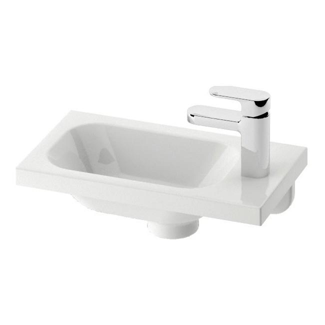 Ravak XJGP1100000 - Lavabo suspendido CHROME 40x22 cm mármol fundido/blanco