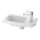Ravak XJGP1100000 - Lavabo suspendido CHROME 40x22 cm mármol fundido/blanco