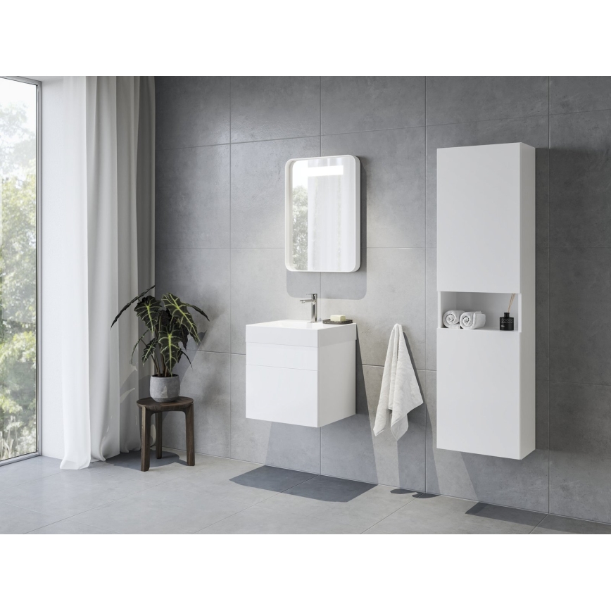 Ravak XJO01250000 - Lavabo suspendido NATURAL 50x45 cm mármol fundido/blanco