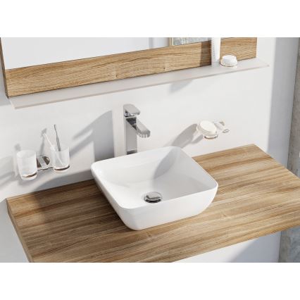 Ravak XJX01138001 - Lavabo para encimera UNI SLIM 38x38 cm cerámica/blanco