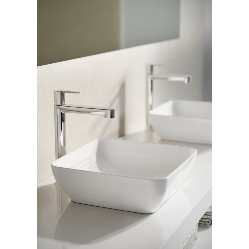 Ravak XJX01138001 - Lavabo para encimera UNI SLIM 38x38 cm cerámica/blanco