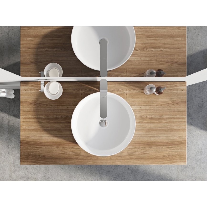 Ravak XJX01140001 - Lavabo sobre encimera UNI de 40 cm de diámetro, cerámica/blanco