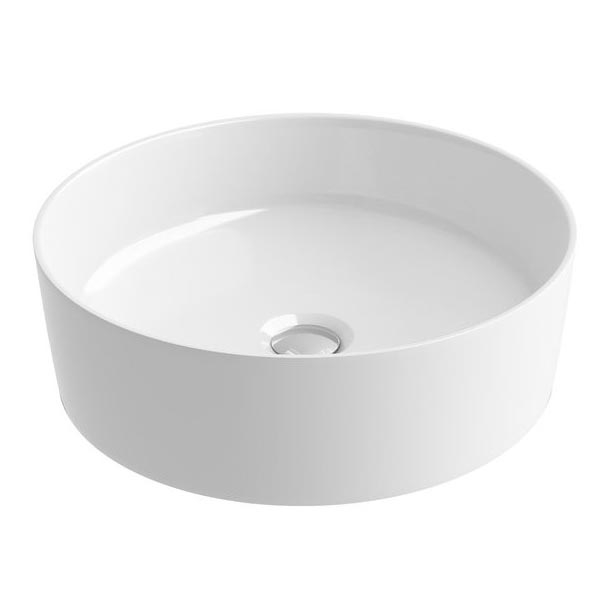 Ravak XJX01140002 - Lavabo sobre encimera UNI SLIM Ø 40 cm cerámica/blanco