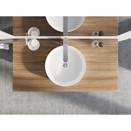 Ravak XJX01140002 - Lavabo sobre encimera UNI SLIM Ø 40 cm cerámica/blanco