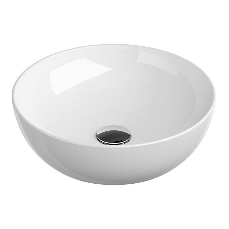 Ravak XJX01140003 - Lavabo sobre encimera UNI SLIM, diámetro 40 cm, cerámica/blanco