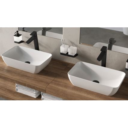 Ravak XJX01150001 - Lavabo sobre encimera UNI SLIM 50 x 31 cm cerámica/blanco