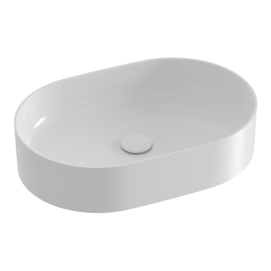 Ravak XJX01155001 - Lavabo para encimera CERAMIC SLIM 55x37 cm cerámica/blanco