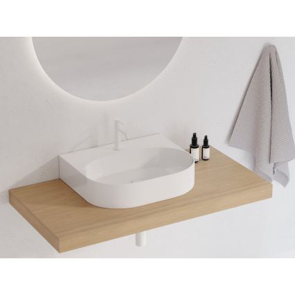 Ravak XJX01155004 - Lavabo sobre encimera CERAMIC SLIM 55x45 cm cerámica/blanco