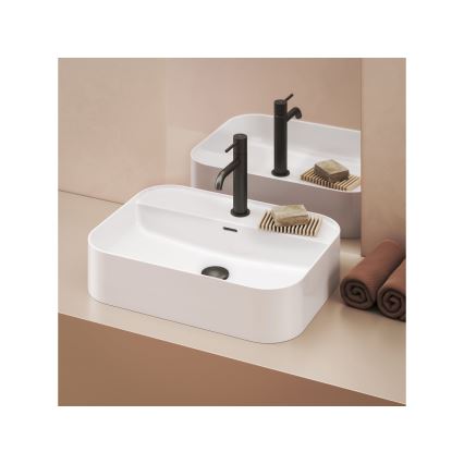 Ravak XJX01155005 - Lavabo sobre encimera CERAMIC SLIM 55x40 cm cerámica/blanco