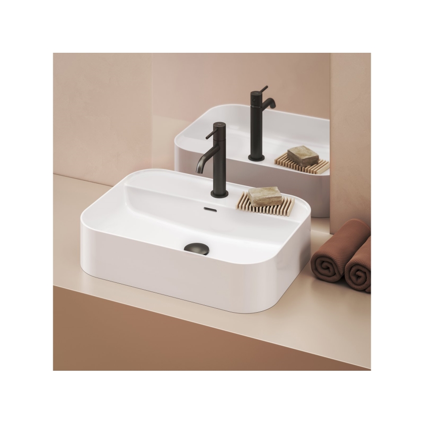 Ravak XJX01155005 - Lavabo sobre encimera CERAMIC SLIM 55x40 cm cerámica/blanco