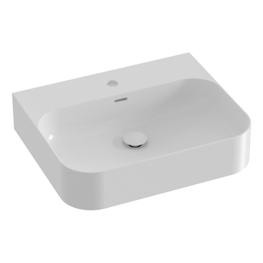 Ravak XJX01155006 - Lavabo para encimera CERAMIC SLIM 55 x 45 cm cerámica/blanco