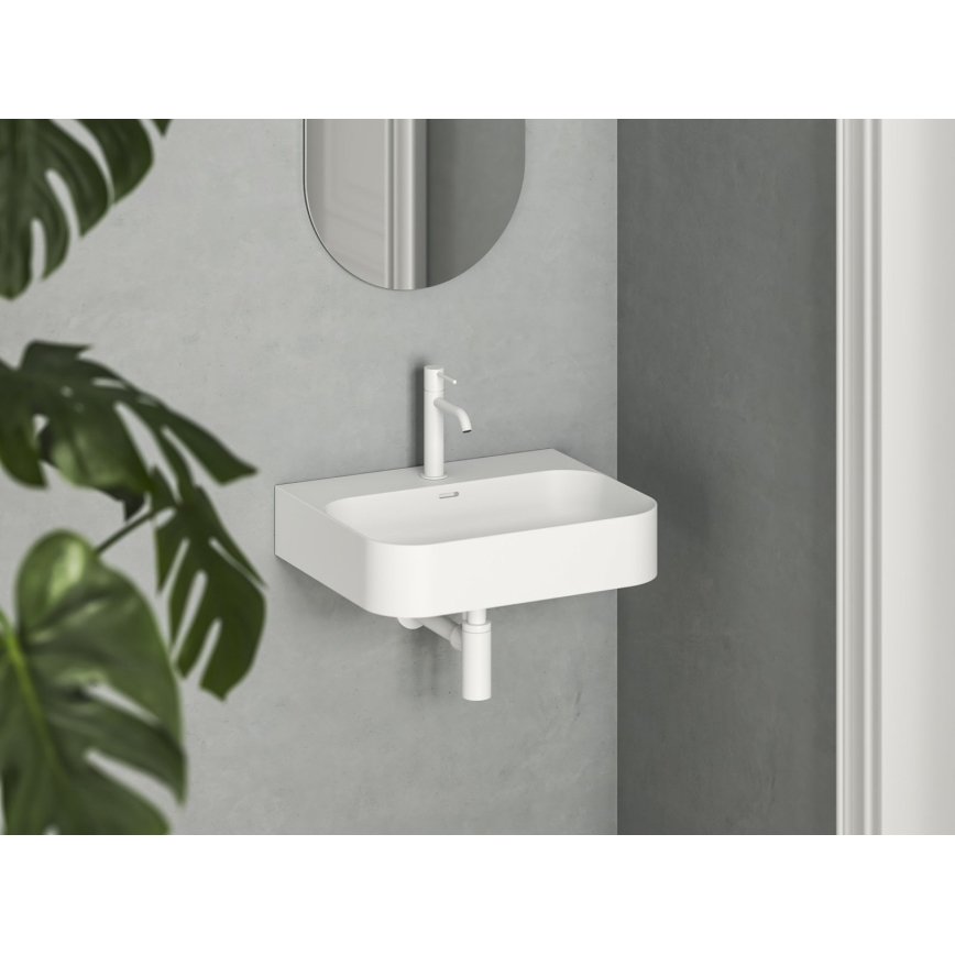 Ravak XJX01155006 - Lavabo para encimera CERAMIC SLIM 55 x 45 cm cerámica/blanco