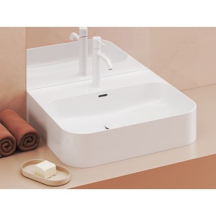 Ravak XJX01155006 - Lavabo para encimera CERAMIC SLIM 55 x 45 cm cerámica/blanco